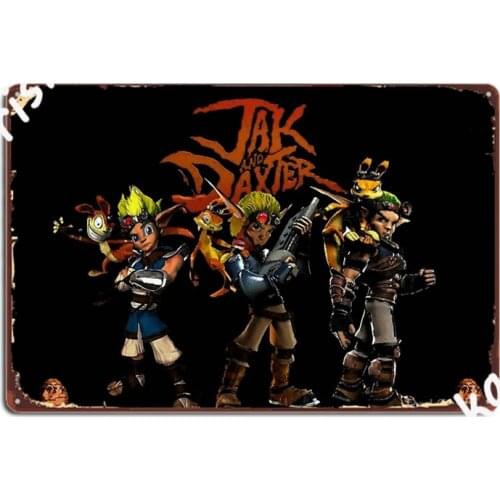 Jak And Daxter Metal Signs Cinema Garage Club Bar Printing Tin sign Posters
