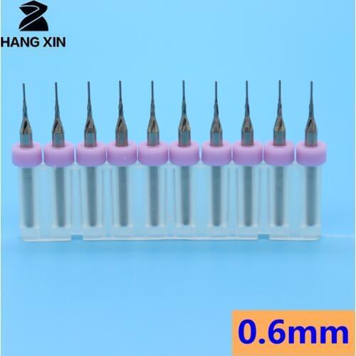 0.6mm 0.7mm 0.8mm 1.0mm Carbide Milling Cutter Engraving Edge Cutter 10PCS CNC Router Bits End Mill for PCB Machine