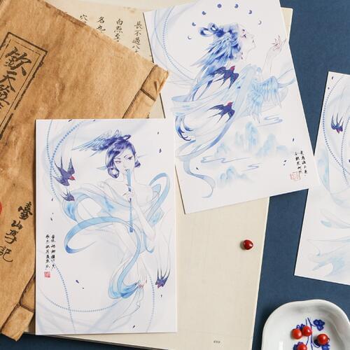 30pcs dancing in the wind multi-use as Scrapbooking party invitation DIY Decoration gift card message card postcard