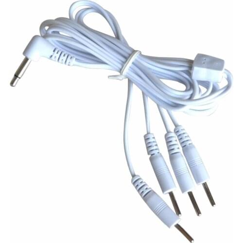 5Pcs/Lot Jack DC Head 3.5mm Eletrode Lead Wires Connecting Cables With 2.0mm Plug For Digital Therapy Massager Machine Device