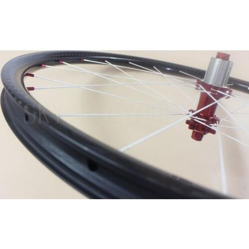 650B Cross Country Rear carbon wheel 24h 30mmx25mm Staight Pull Tubeless mountain bike wheel racing XC 12k glossy hookless