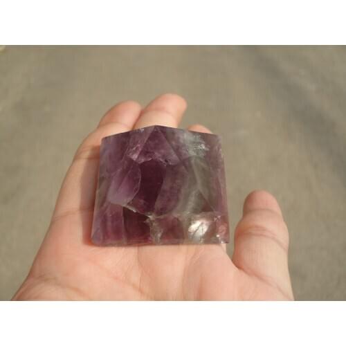 65g Natural Fluorite Quartz Crystal Pyramid Healing China PA1027