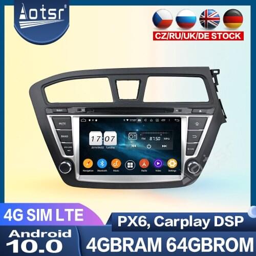 Car Multimedia Player For Hyundai I20 2015+ Android 10.0 Radio Car DVD Player GPS Navigation Audio Stereo Head Unit Carplay DSP