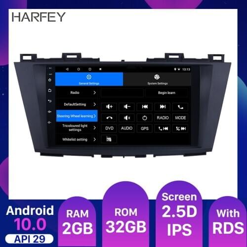 Harfey Android 10.0 2GB RAM 32GB ROM Car Multimedia Player for 2009 2010 2011 2012 Mazda 5 with Quad-core WIFI GPS car Radio