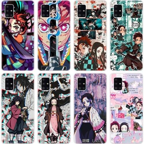 Kimetsu No Yaiba Demon Slayer Case for Samsung Galaxy A03S A10S A20E A20S A21 A30 A40 A42 A90 J2 J3 J5 J7 2016 2017 J6 J8 + 2018
