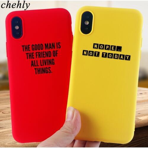 Funny Words Phone Case for iPhone X XR XS Max 8 7 6s Plus 11 Pro MAX Words Cases Soft Silicone Fitted TPU Back Accessories Cover