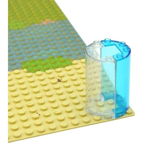 DIY Technical Accessories Building Blocks Curved Wall Panels Cylinder Half 2x4x5 with 1x2 Cutout MOC Educational Bricks 85941