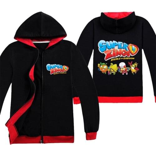 Hooded Collar Kids Game Super Zings Sweatshirts Cartoon Printed Child Hoodie Superzings Sportswear Baby Boys Girls Pullover Gif