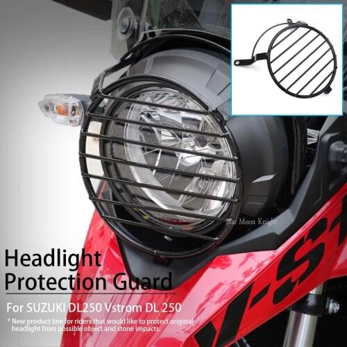 For SUZUKI V-strom250 Vstrom V-strom DL250 DL 250 Headlight Grill Protection Head Light Cover HeadLamp Grille Mesh Guard Covers