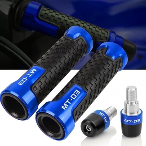 For Yamaha MT-03 MT 03 MT03 2015 2016 2017 2018 2019 7/8" 22MM Motorcycle Accessories Handlebar Grips Handle Bar Cap End Plugs