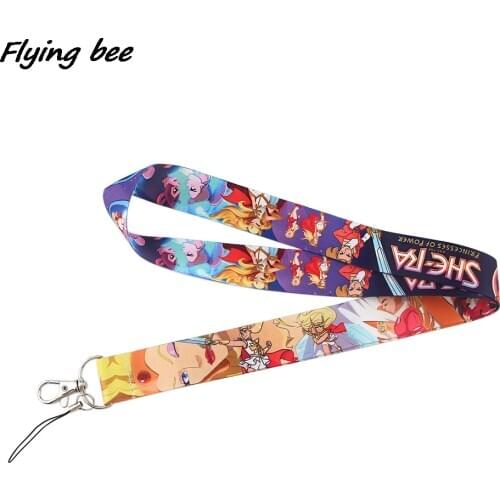 Flyingbee High Quality Cartoon Key Chain Lanyard Gifts For Child Students Friends Phone USB Badge Holder Necklace X1400