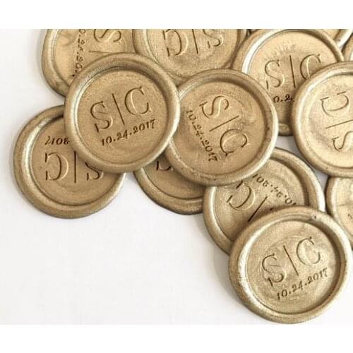 Custom Monogram Wax Stickers, Custom Wax Seal Stickers, Wedding Wax Seals, Self Adhesive Wax Seals, Save the Date Seal Stickers