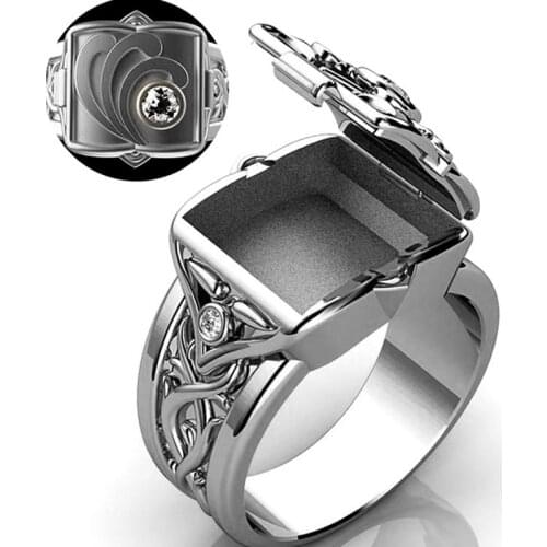 Women Men Floating Locaker Finger Ring Hip Hop Crysal Ring Size 6-13 Fashion Jewelry Accessories High Quality