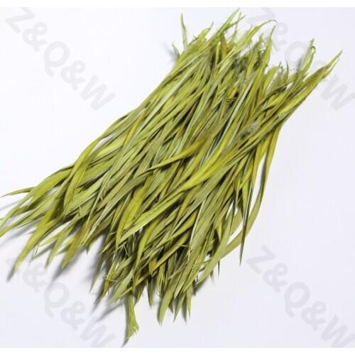 Natural 6-8 inches (15-20CM) goose feather monofilament edge feather dyed army green 100-500pcs DIY craft jewelry decoration