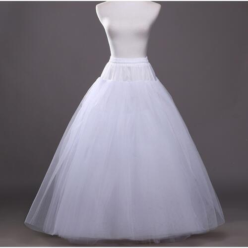 New Cosplay Skirt White tulle Petticoat Wedding Skirt Long Chiffon Women Ball Gown Panniers Floor-length Veil 3,4,6,8 layers