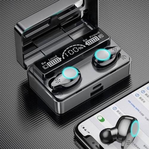 New Wireless Headphones With Bluetooth 5.1 Tws Sports And Inalambricos HD Powerbank Earphone Auriculares LED Screen Microph E3F3