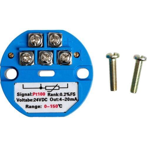 0-150 Celsius Pt100 Temperature Transmitter 4-20mA Output 0.2% Accuracy Module H02