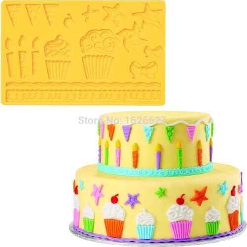 Fondant Icecream 3D Silicone Cake Mold Soap Moldes De Silicona Cake Decorating Tools DIY Sugarcraft Mold For Cupcake Decoration