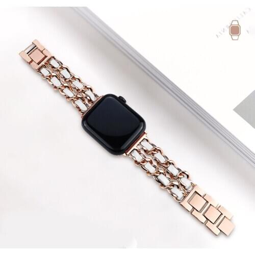 Fragrance Chain strap for apple watch band 38mm 40mm 42mm 44mm link bracelet stainless steel watchband iwatch series 5/4/3/2/1