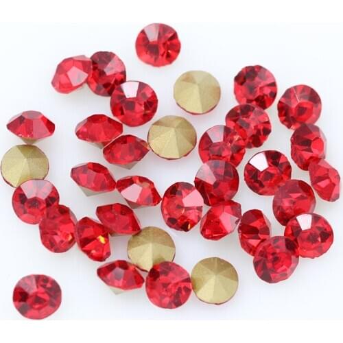 Ss2-ss45 siam color Cz Crystal Nail Art Rhinestone Transparent Round Pointed Foiled Back Glass Strass jewelry making bead