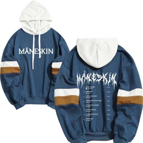 Maneskin Hoodies Fashion Autumn Hoodie Men Women Hoodie Sweatshirts Casual Pullover Baseball Uniform Unisex Oversized Hoody