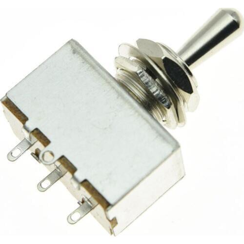 KAISH LP DELUXE BOX Style 3 Way Toggle Switch Chrome w/ Chrome Tip for LP Guitar
