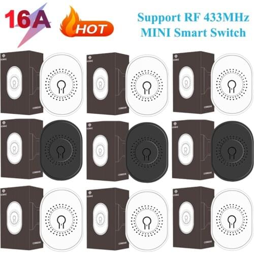 1/2/5/8PCS 16A MINI 2-Way Device Wireless Smart DIY Switch,Short Time Timer,Support RF 433MHz Control,No Support WIFI & APP