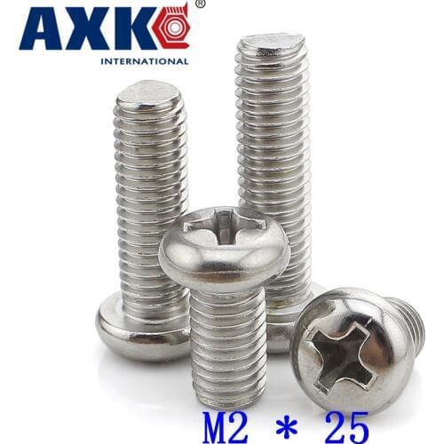 2021 Screws For Laptops Tornillos Para Madera 30pcs 304 Stainless Steel Phillips Head Machine Screw / Pan Screws M2 * 25 Gb818