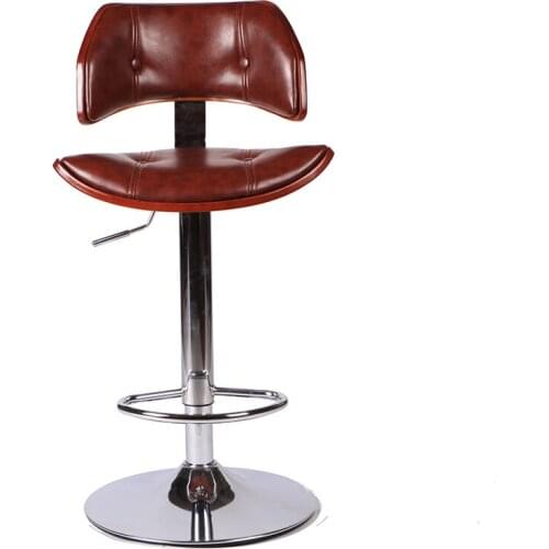 360-Degree Swivel Bar Stool Chair in Faux Leather and Chrome Finish Adjustable Height Hydraulic Seat Pub Kitchen Barstool