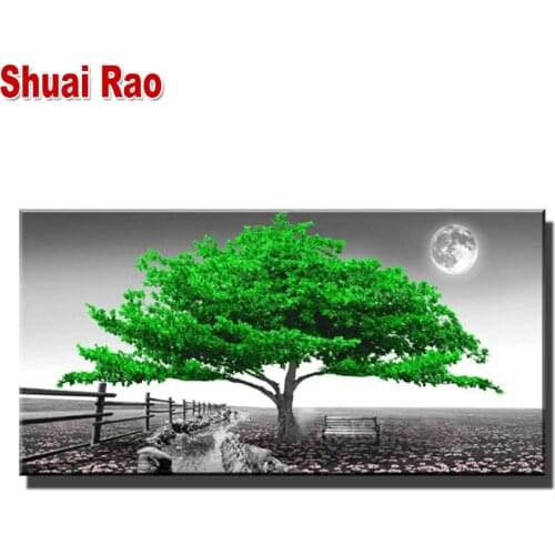 Green Tree Diamond embroidery Modern decor 5d Diy Diamond mosaic diamond painting full squareround drill,Hot gift