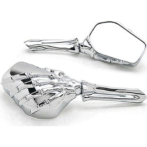Brand newne Chrome Custom Skeleton Mirrors For Yamaha V-Star Vstar V Star XVS 1100 Custom