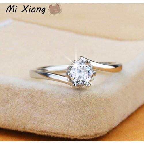 Mi Xiong S925 Sterling Silver Designer Wrap Craft Diamond Light Luxury Shining Womens Rings Valentines Day Gift Charm Jewelry