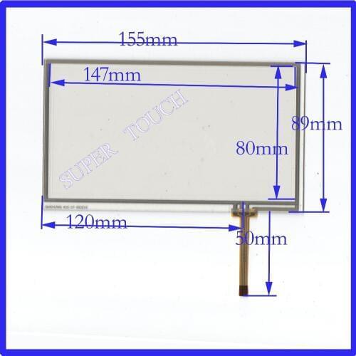 ZhiYuSun HST-TPA6.2AC compatable NEW6.2Inch Touch Screen155mm*88mm 4 wire touch panel overlay kit digital product 155*88