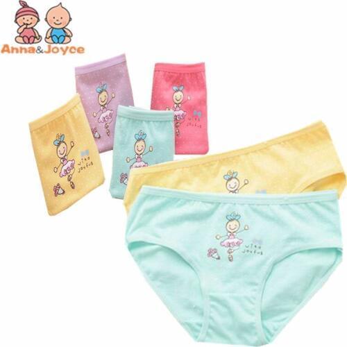 12 Pcs/lot 2-10 Years Kids Hot 2018 100% Cotton Dot Cartoon Pattern Candy Colors Triangle Girls Underwear