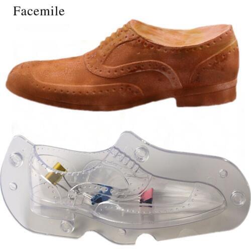 3D Leather Men Shoe Plastic Chocolate Mold DIY Handmade Fondant Jelly Mould Cake Decorating Molds Sugar Craft Baking Tool