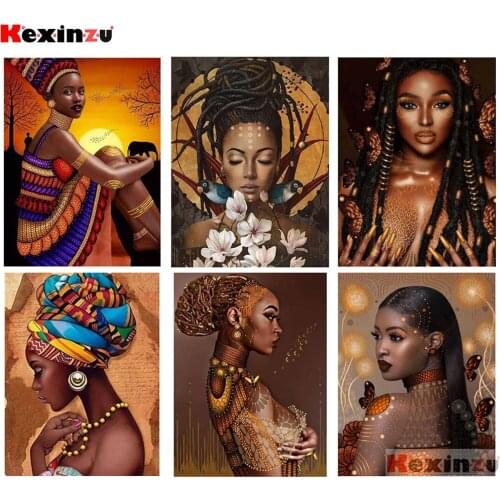 5D Diamond Painting New Arrivals African Woman Rhinestones Diamond Embroidery Cross Stitch Portrait Mosaic Sale Decortion