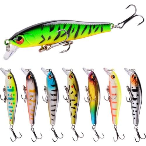 1PCS 7cm 6g Sinking Minnow Stream Fishing Lure Mini Trout Bait Small Wobbler Vibrating Light Sinking Fish Crankbait Japan Tackle