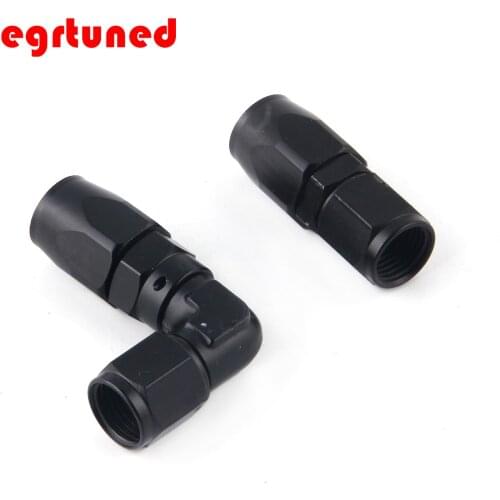 Straight 90 Degree Aluminum AN4 6 8 10 forged type swivel Hose End Fitting Adapter Oil cooler Fuel Line