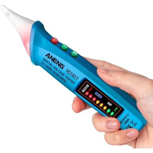 Non-contact AC Detector Voltage Tester Meter Electric Indicator 12V-1000v LED VC1017 Pen