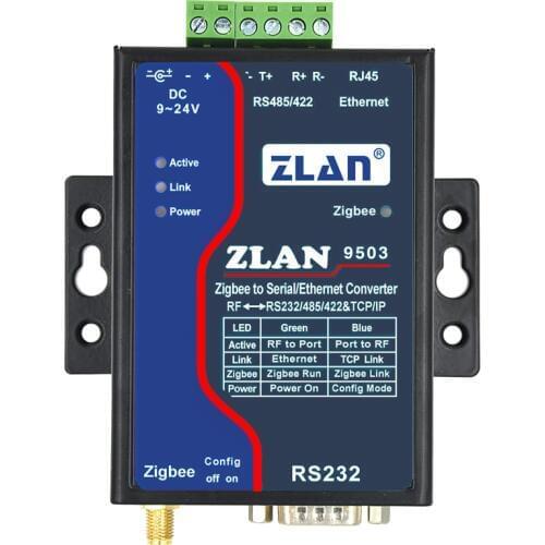 Zigbee wireless serial port server RS232/485/422/ Ethernet to ZigBee ZLAN9503