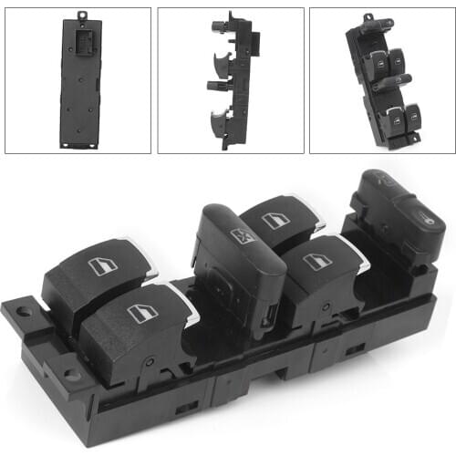 For Volkswagen CC Golf Passat Tiguan 1K4959857 Car Front Driver Side Electric Power Window Switch Control Botton Switches