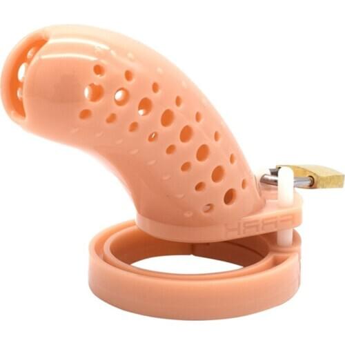 FRRK23, Hollow and Breathable Male Chastity Device, Adjustable Ring Penis Cage, Adult Lock, Stop Masturbating, Sex Toys for Man