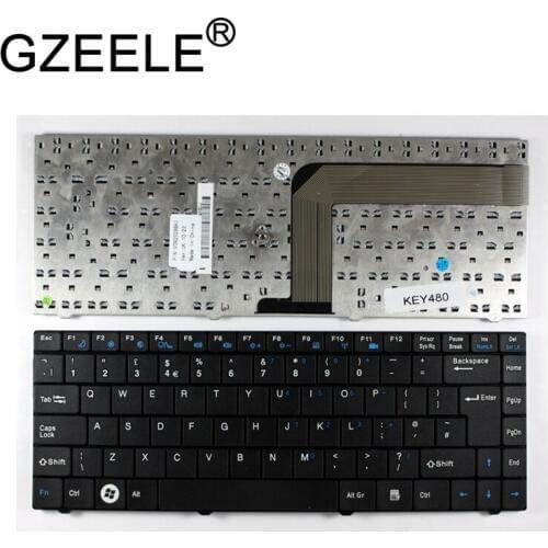 GZEELE NEW For Advent 5301 Black UK Layout Replacement Laptop Keyboard MP-05696GB-3606 71GU50084-00