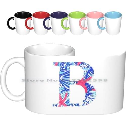 The Letter B Ceramic Mugs Coffee Cups Milk Tea Mug Beautiful Wall Texture Skin Hats Doodle Sharpie Mind Drawing Pop Culture
