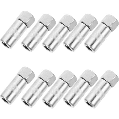 10Pcs Durable 4 Jaw Type Grease Nipples High Hardness Grease Sprayer Coupler For Car Repairing Tools