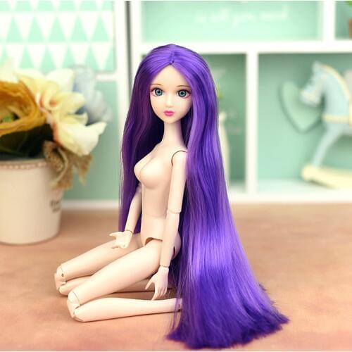 1set 16 joint Doll 3D Real Eyes Evade Glue Doll Head 1/6 BJD With Hair Doll Accessories With Make Up Cosplay Doll for Girls Toy