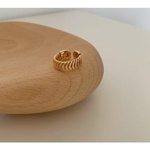 Brass Snake Chain Cocktail Ring Women Jewelry Chic Punk Gothic Boho Hiphop Runway Party Designer