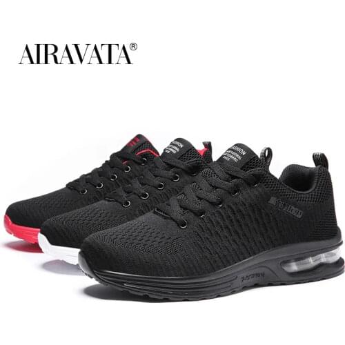 Mens Running Shoes Comfortable Breathable Mesh Air Cushion Black Sneakers Training Cycling Tennis Sports Shoes Zapatillas