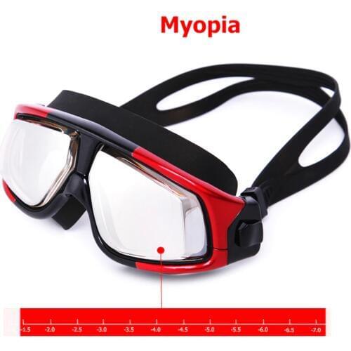 Men women Swimming Anti Fog UV Protection Diopter Swim Goggles with Prescription Waterproof Large Frame Myopia swimming Glasses