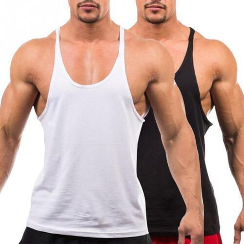 Mens Vest Gyms Clothing Fitness Shirt Man Bodybuilding Stringers Tank Tops Workout Singlet Sleeveless Tee Wholesale